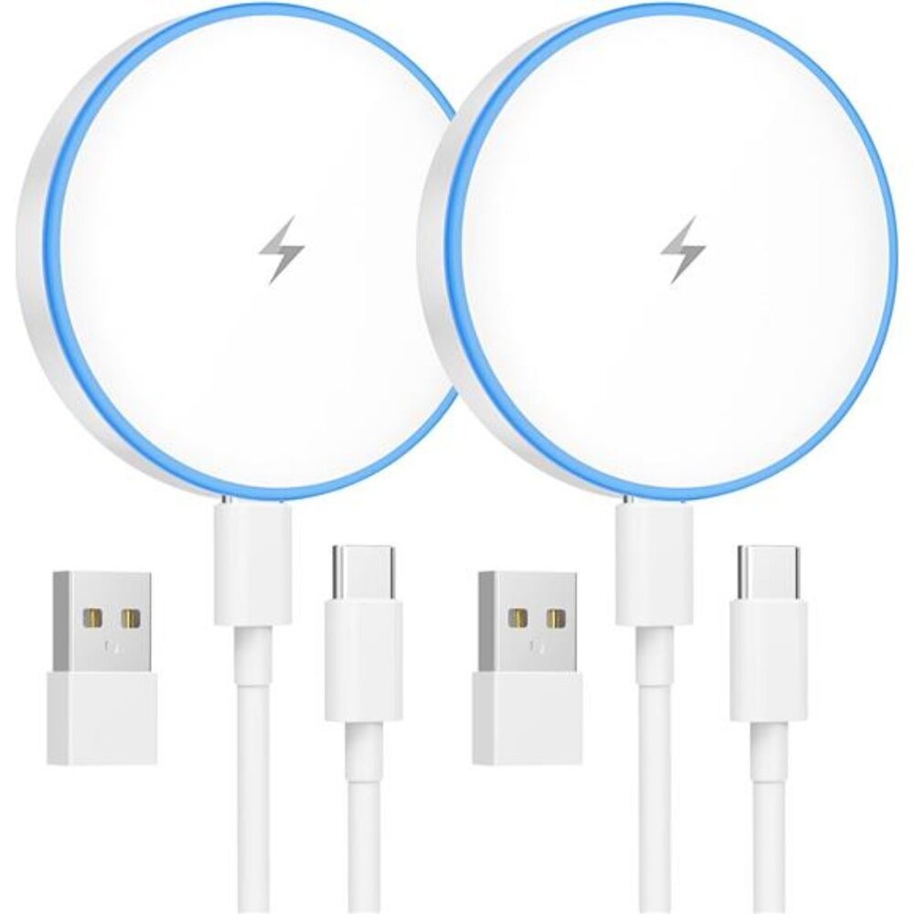 MagSafe Charger 2 Pack 15W Magnetic Wireless Charger Fast Charging Pad